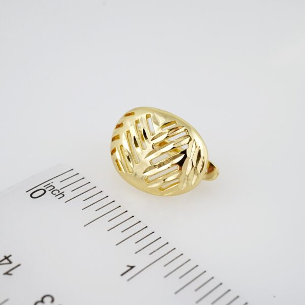 Arete de Acero Bañado en Oro 14k - EA140 - Imagen 3
