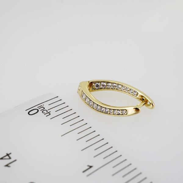 Arete de Acero Bañado en Oro 14k - EA144 - Imagen 3