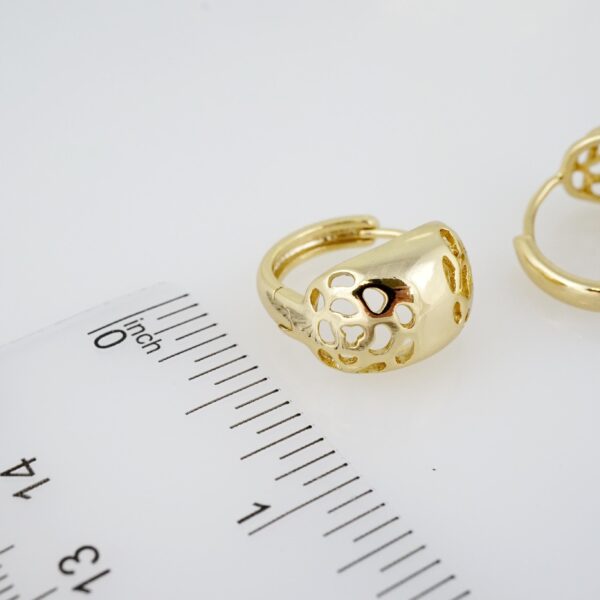Arete de Acero Bañado en Oro 14k - EA145 - Imagen 3