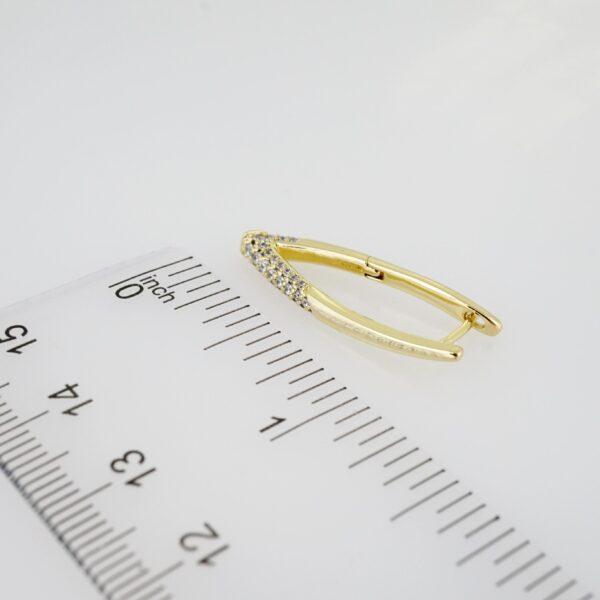 Arete de Acero Bañado en Oro 14k - EA147 - Imagen 3