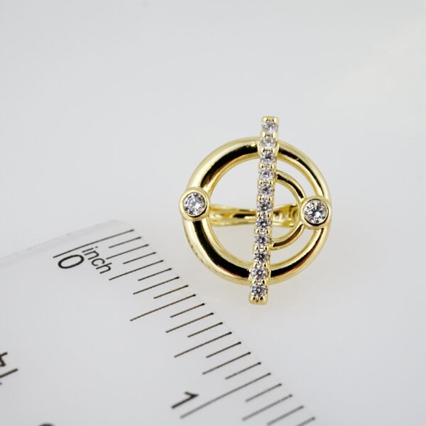 Arete de Acero Bañado en Oro 14k - EA148 - Imagen 3