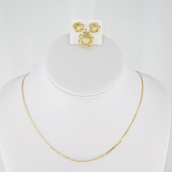 Set de Acero Inoxidable Bañado en Oro 14k - SET027