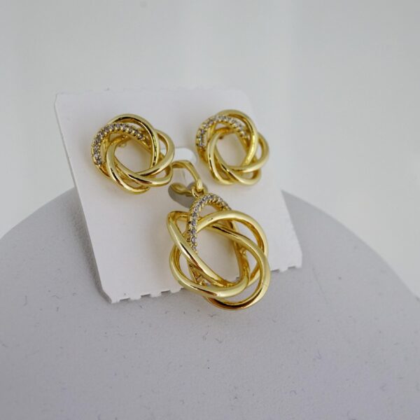 Set de Acero Inoxidable Bañado en Oro 14k - SET027 - Imagen 2