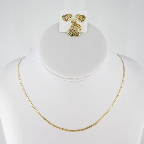 Set de Acero Inoxidable Bañado en Oro 14k - SET012