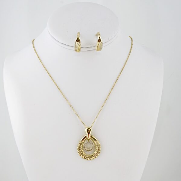 Set de Acero Inoxidable Bañado en Oro 14k - SET017