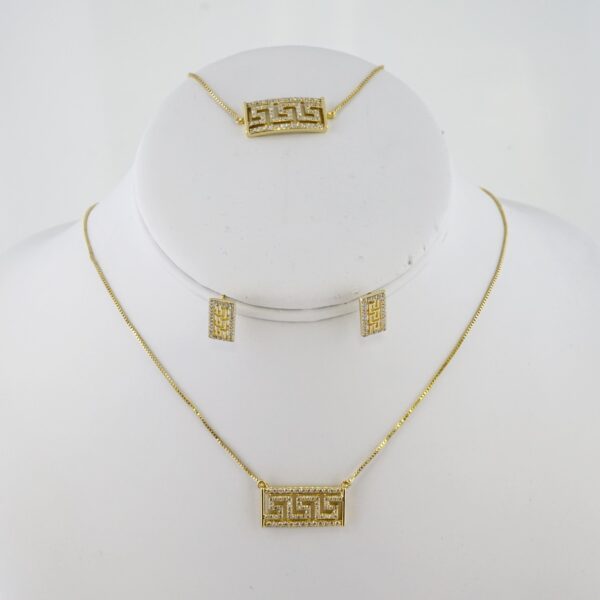 Set de Acero Inoxidable Bañado en Oro 14k - SET029