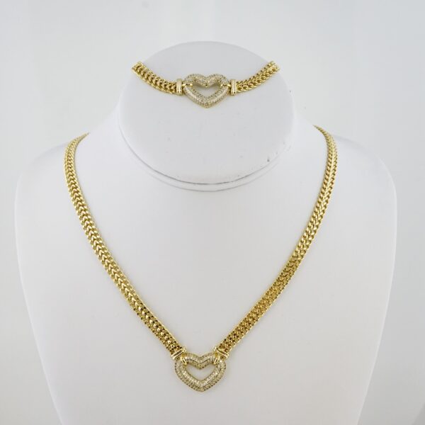 Set de Acero Inoxidable Bañado en Oro 14k - SET026