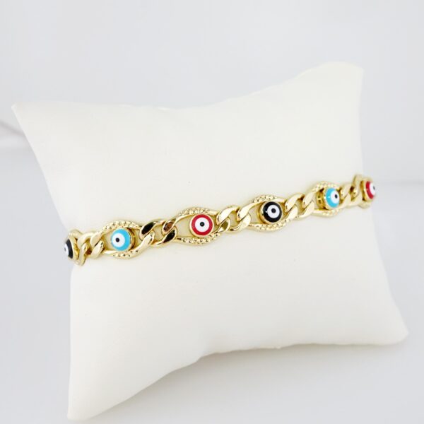 Brazalete de Acero Bañado en Oro 14k - BR058 - Imagen 2