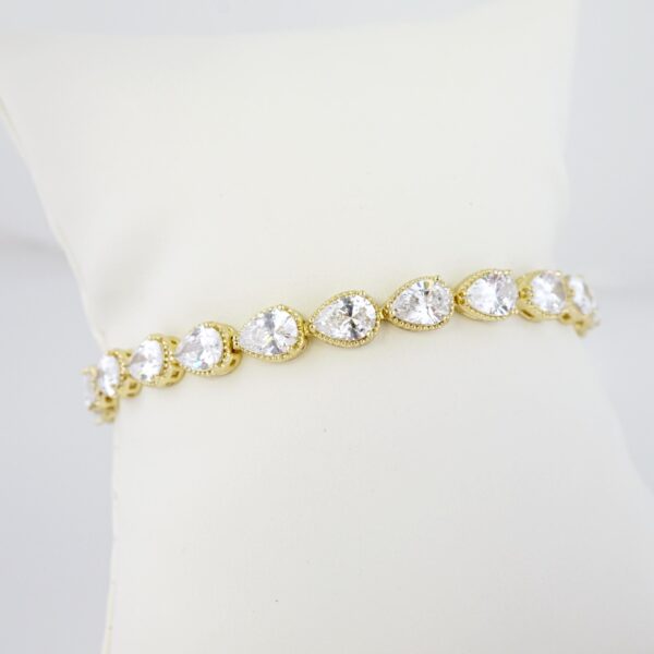 Brazalete de Acero Bañado en Oro 14k - BR057 - Imagen 2