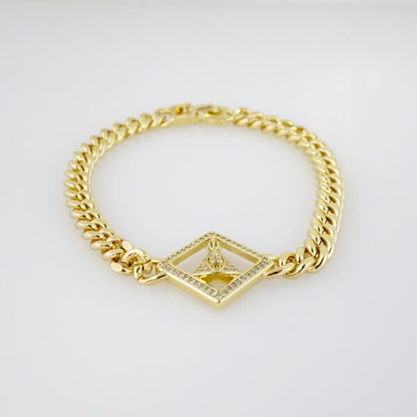 Brazalete de Acero Bañado en Oro 14k - BR052