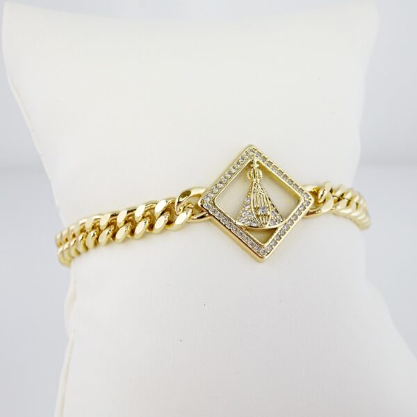 Brazalete de Acero Bañado en Oro 14k - BR052 - Imagen 2