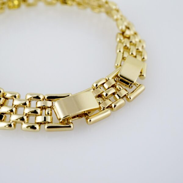Brazalete de Acero Bañado en Oro 14k - BR051 - Imagen 3
