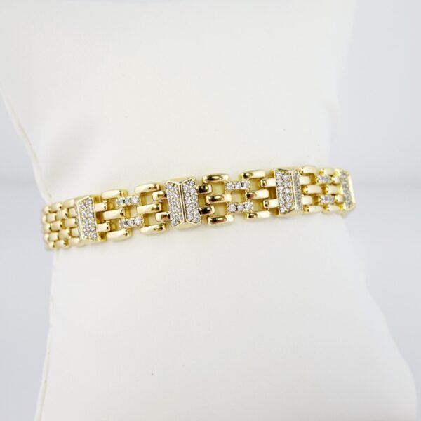 Brazalete de Acero Bañado en Oro 14k - BR051 - Imagen 2