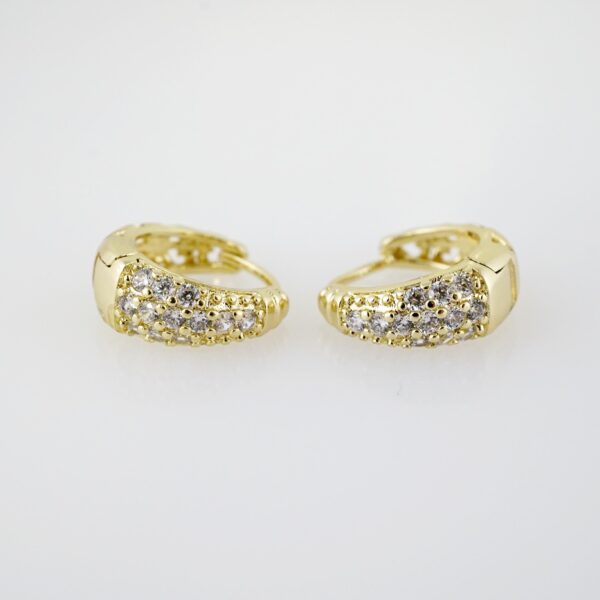 Arete de Acero Bañado en Oro 14k - EA417