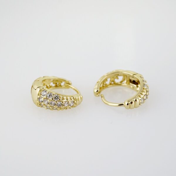 Arete de Acero Bañado en Oro 14k - EA417 - Imagen 2
