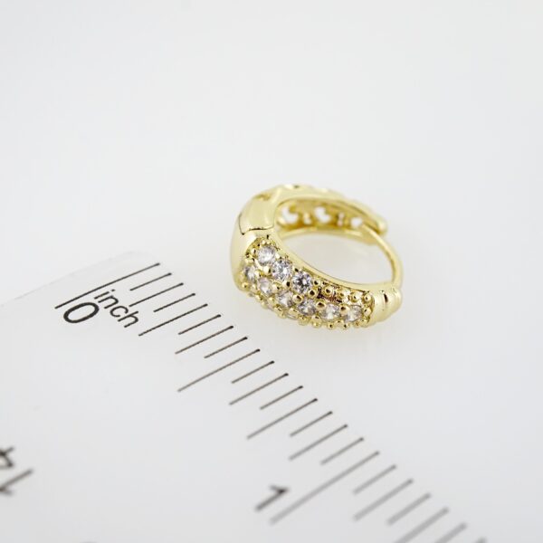 Arete de Acero Bañado en Oro 14k - EA417 - Imagen 3