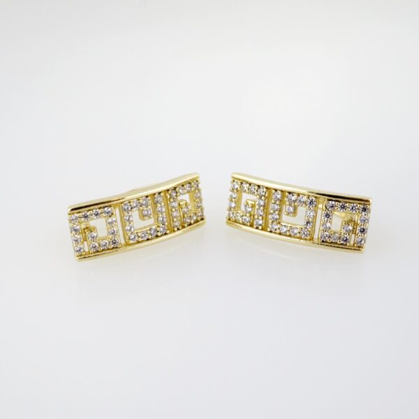 Arete de Acero Bañado en Oro 14k - EA416