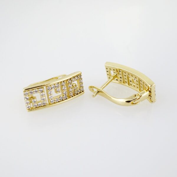 Arete de Acero Bañado en Oro 14k - EA416 - Imagen 2