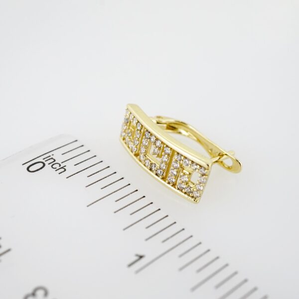 Arete de Acero Bañado en Oro 14k - EA416 - Imagen 3