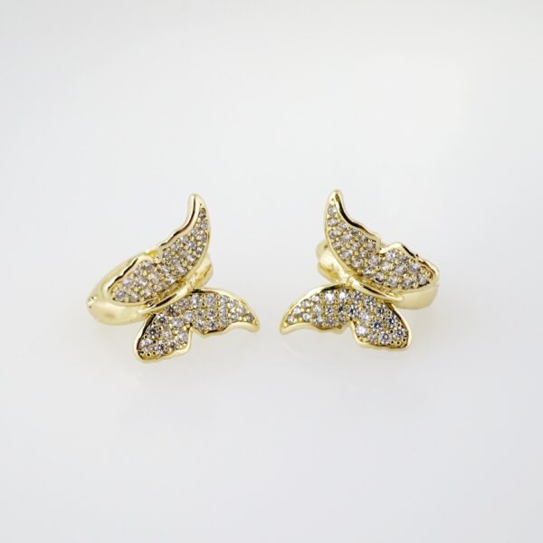 Arete de Acero Bañado en Oro 14k - EA419