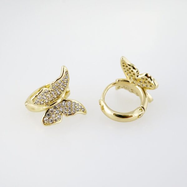 Arete de Acero Bañado en Oro 14k - EA419 - Imagen 2