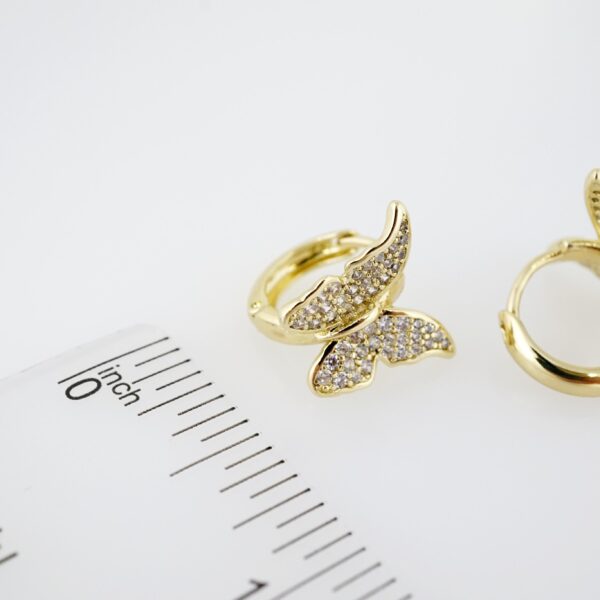 Arete de Acero Bañado en Oro 14k - EA419 - Imagen 3