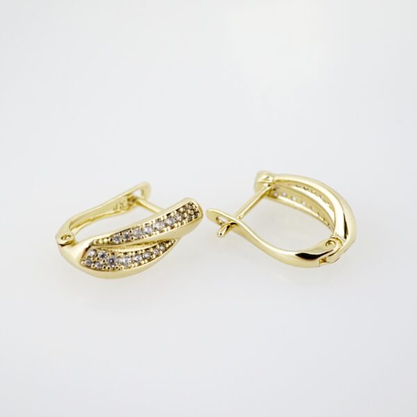 Arete de Acero Bañado en Oro 14k - EA412 - Imagen 2