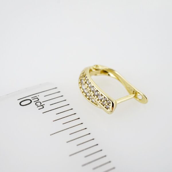 Arete de Acero Bañado en Oro 14k - EA412 - Imagen 3