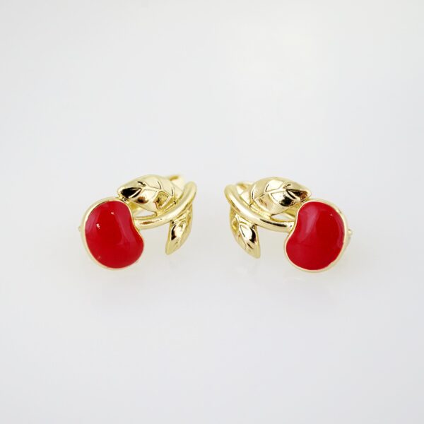 Arete de Acero Bañado en Oro 14k - EA421