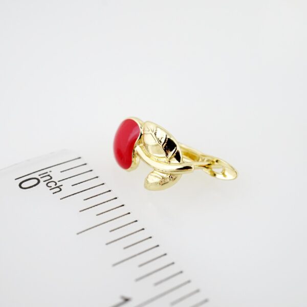 Arete de Acero Bañado en Oro 14k - EA421 - Imagen 3