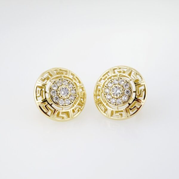 Arete de Acero Bañado en Oro 14k - EA418