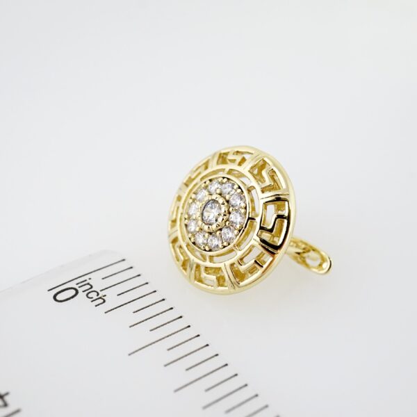 Arete de Acero Bañado en Oro 14k - EA418 - Imagen 3