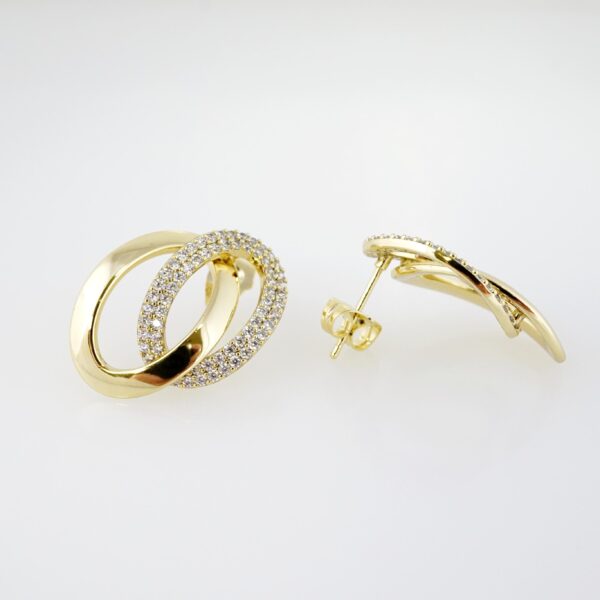 Arete de Acero Bañado en Oro 14k - EA117 - Imagen 2
