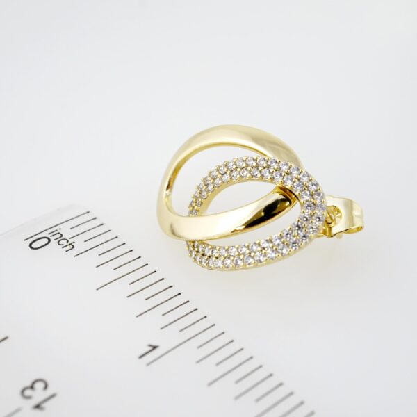 Arete de Acero Bañado en Oro 14k - EA117 - Imagen 3