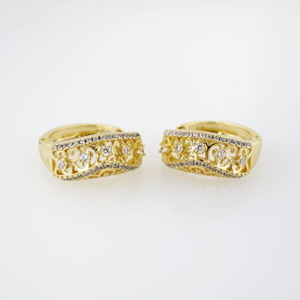 Arete de Acero Bañado en Oro 14k - EA129