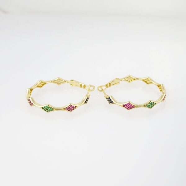 Arete de Acero Bañado en Oro 14k - EA055