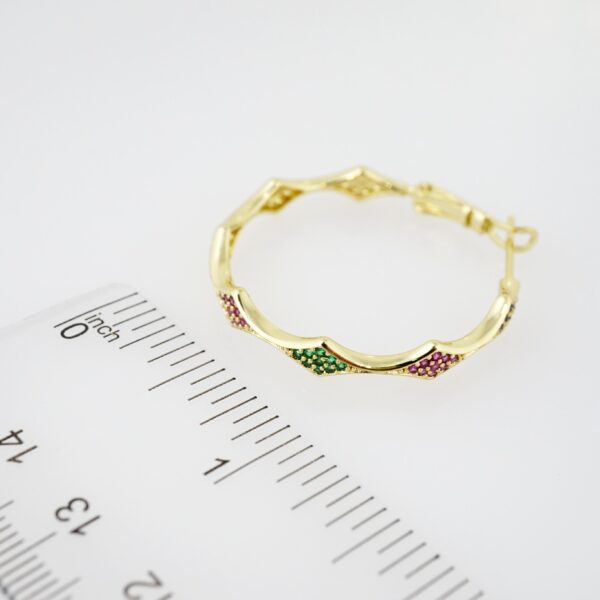 Arete de Acero Bañado en Oro 14k - EA055 - Imagen 3
