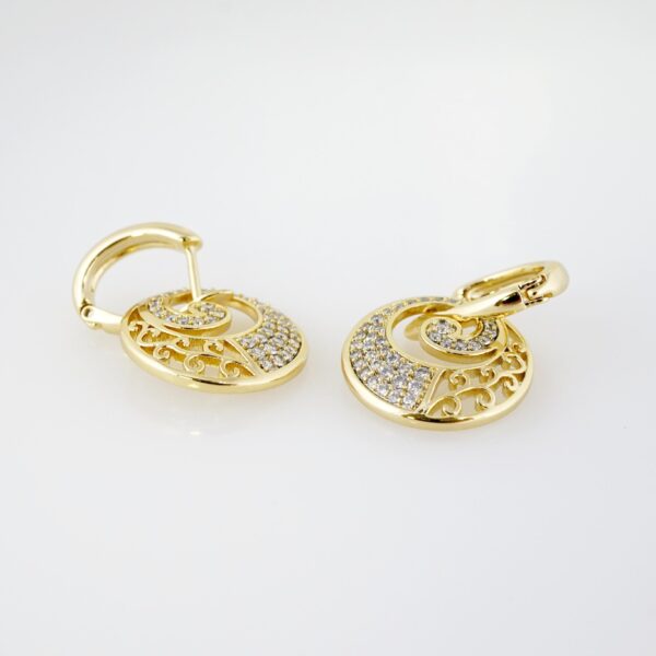 Arete de Acero Bañado en Oro 14k - EA394