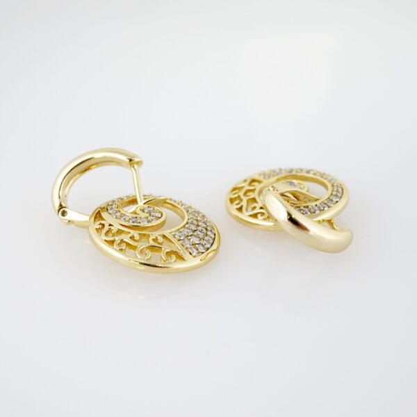 Arete de Acero Bañado en Oro 14k - EA394 - Imagen 2