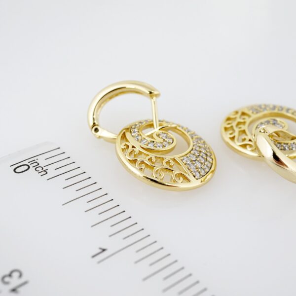 Arete de Acero Bañado en Oro 14k - EA394 - Imagen 3
