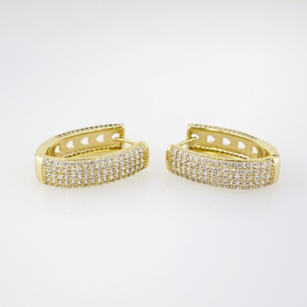 Arete de Acero Bañado en Oro 14k - EA125