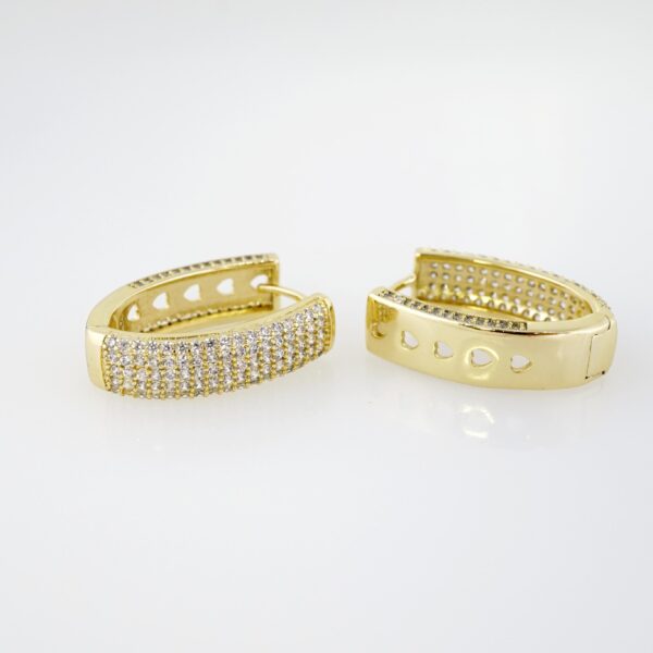 Arete de Acero Bañado en Oro 14k - EA125 - Imagen 2