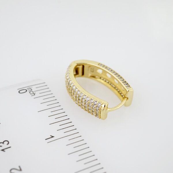 Arete de Acero Bañado en Oro 14k - EA125 - Imagen 3