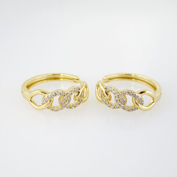 Arete de Acero Bañado en Oro 14k - EA119