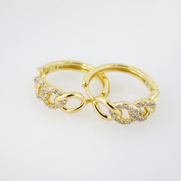 Arete de Acero Bañado en Oro 14k - EA119 - Imagen 2