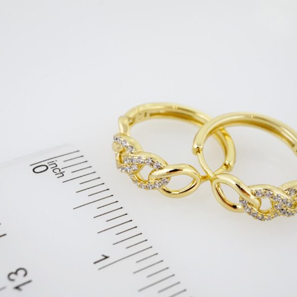 Arete de Acero Bañado en Oro 14k - EA119 - Imagen 3