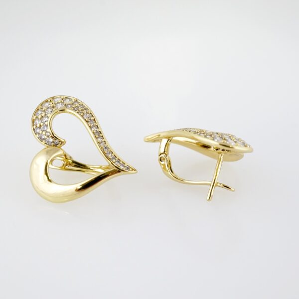 Arete de Acero Bañado en Oro 14k - EA398 - Imagen 2