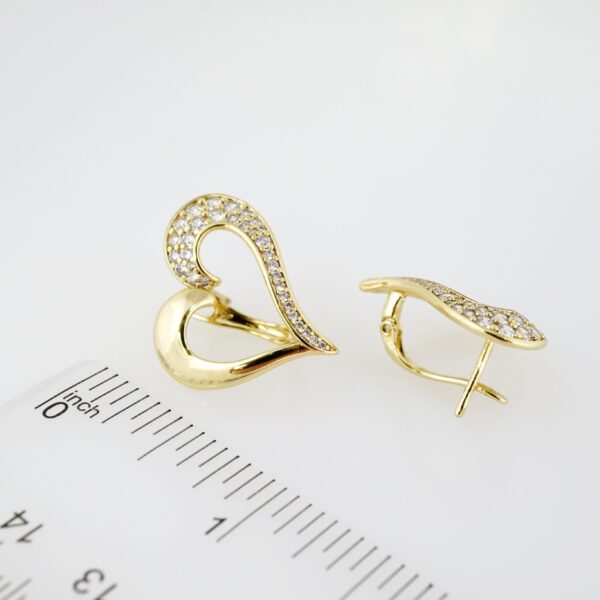 Arete de Acero Bañado en Oro 14k - EA398 - Imagen 3
