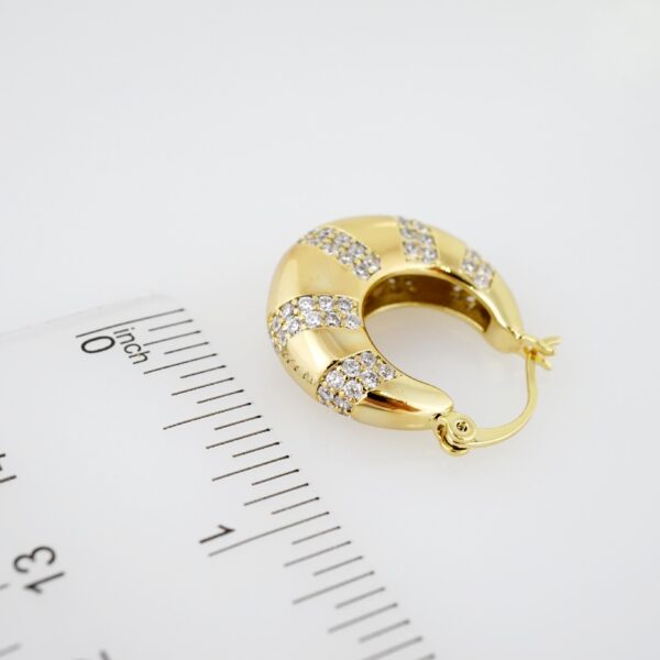 Arete de Acero Bañado en Oro 14k - EA060 - Imagen 3