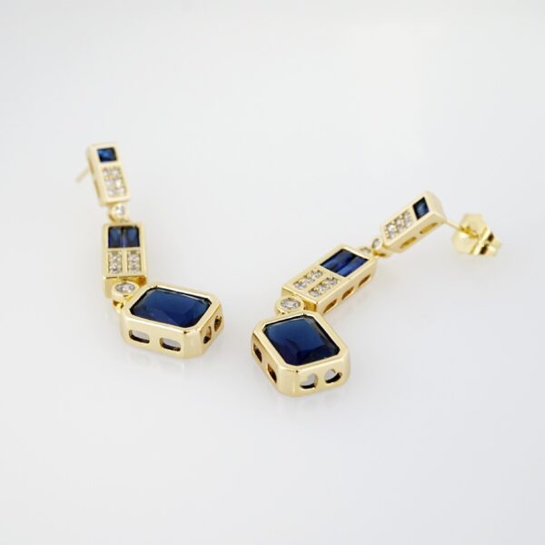 Arete de Acero Bañado en Oro 14k - EA401